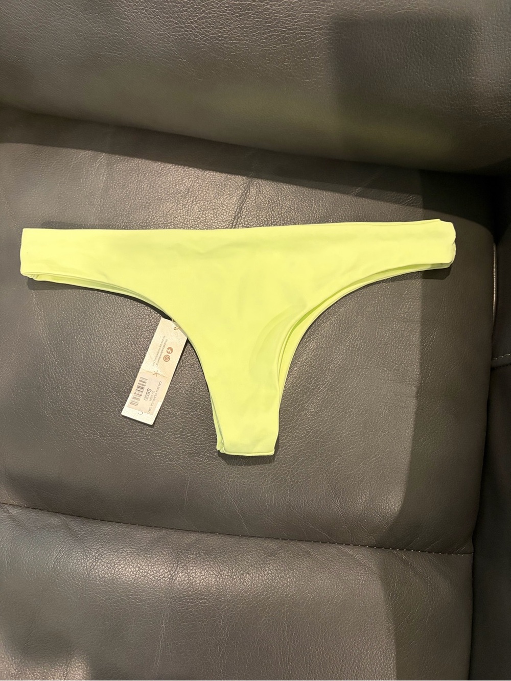 Neon Lime Cheeky Bikini Bottom - Women's Swim - Picture 2 of 5